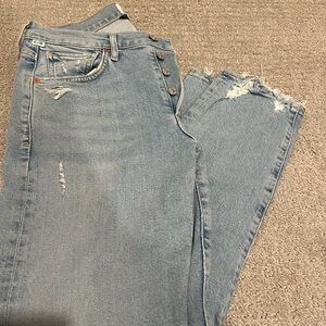 Light Blue Distressed Women's Jeans